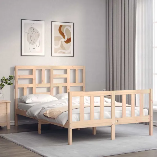 vidaXL Bedframe zonder matras massief grenenhout 140x200 cm bruin