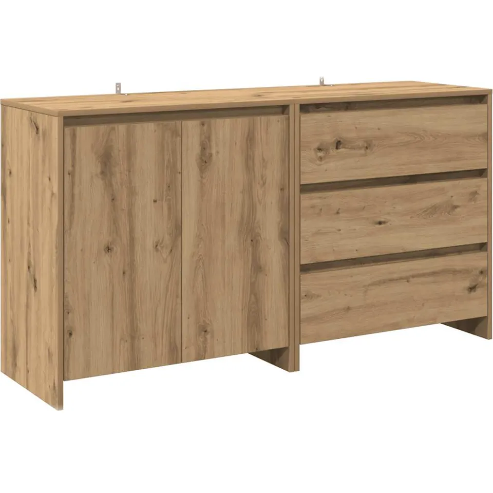 vidaXL 2-delige Dressoirs bewerkt hout artisanaal eikenkleur, foto 3
