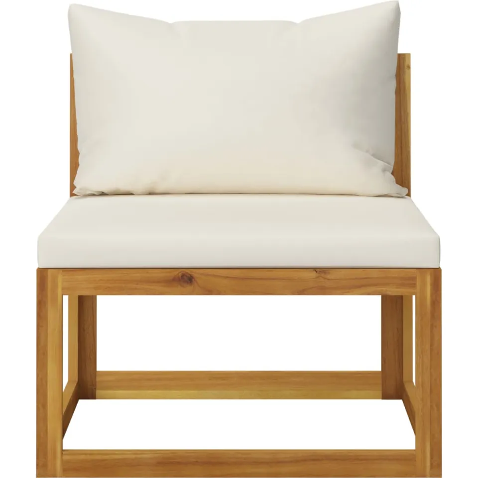 vidaXL 6-delige Loungeset met kussens massief acaciahout bruin, foto 4