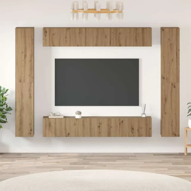 vidaXL Tv-meubelset 10 st 30,5 x 30 x 90 cm Artisan Eiken Bruin