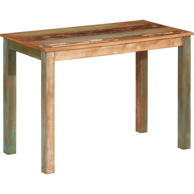 vidaXL Eettafel 110x55x76 cm gerecycled massief mangohout Meerkleurig
