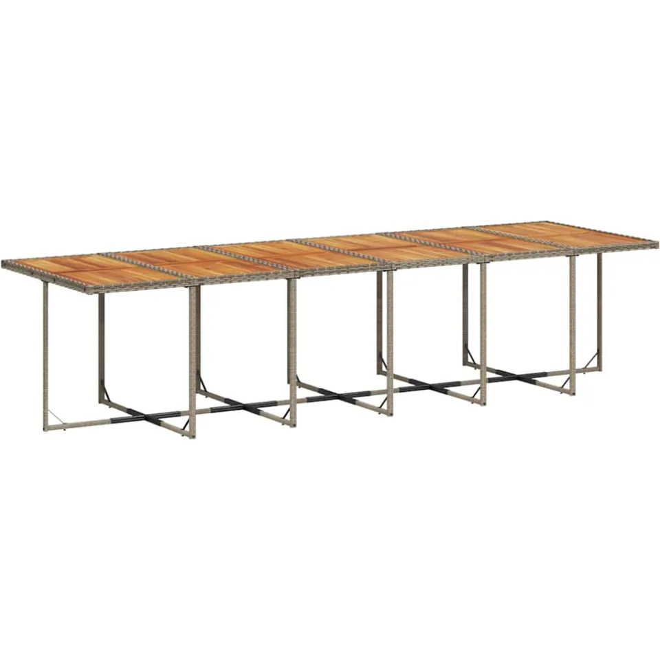 vidaXL 13-delige Tuinset met kussens poly rattan grijs