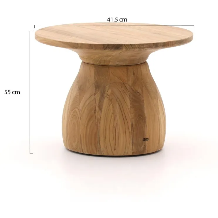 Suns Farzi lounge tuintafel ø 55cm (h: 41,5cm) bruin, foto 2