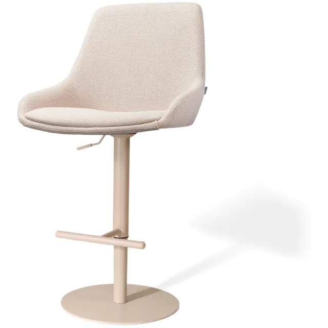 Nolon Niva-Isa draaibare tulp barkruk beige - verstelbaar - beige onderstel
