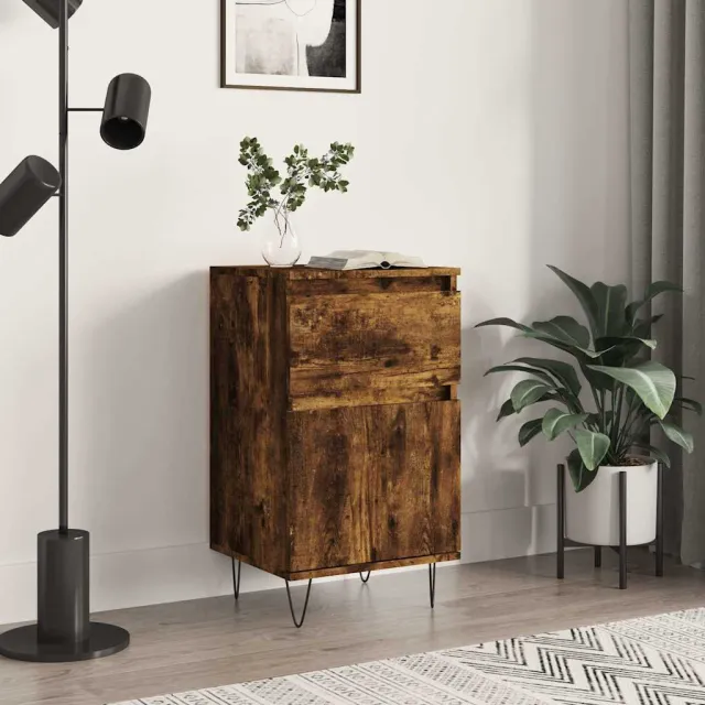 vidaXL Dressoir 40x35x70 cm bewerkt hout gerookt eikenkleurig, foto 2