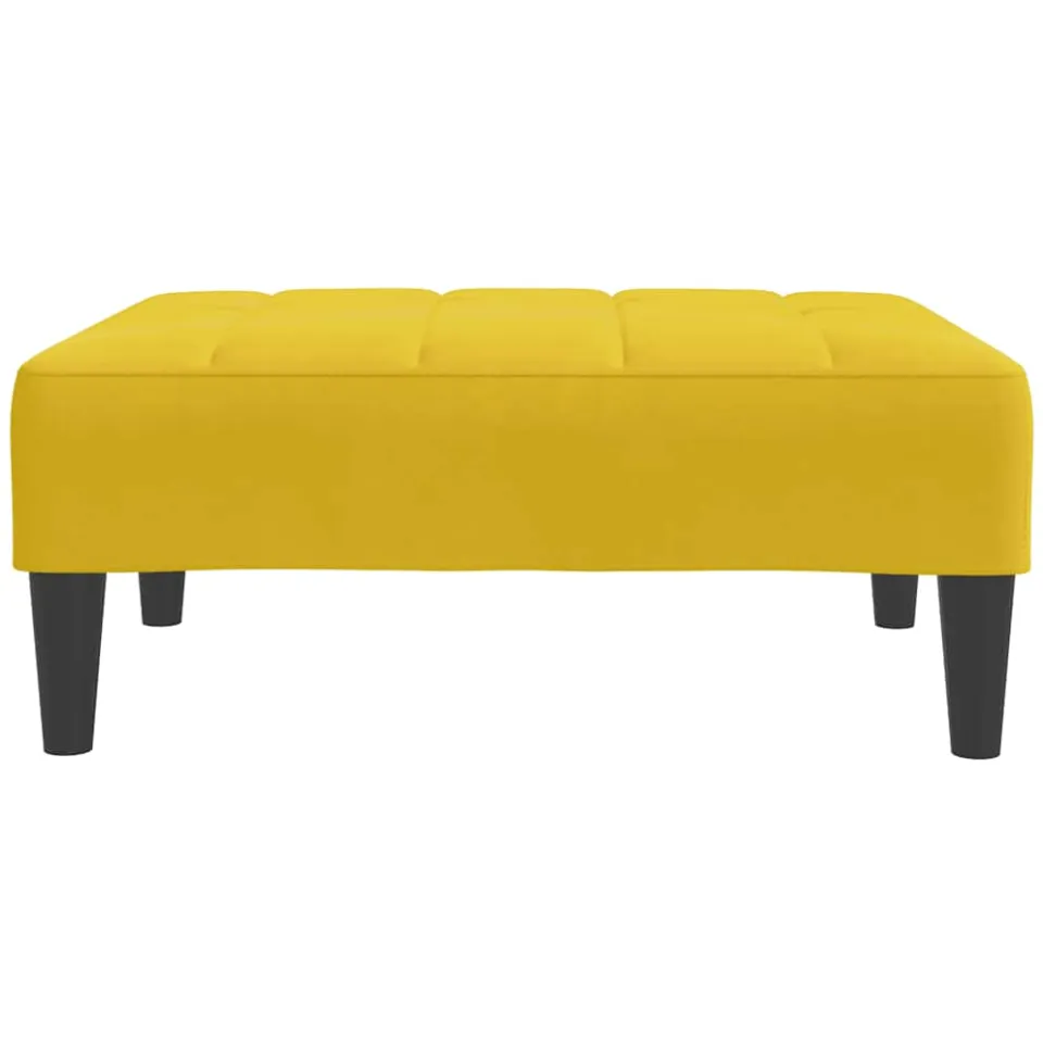 vidaXL Voetenbank 77x55x31 cm fluweel geel, foto 4