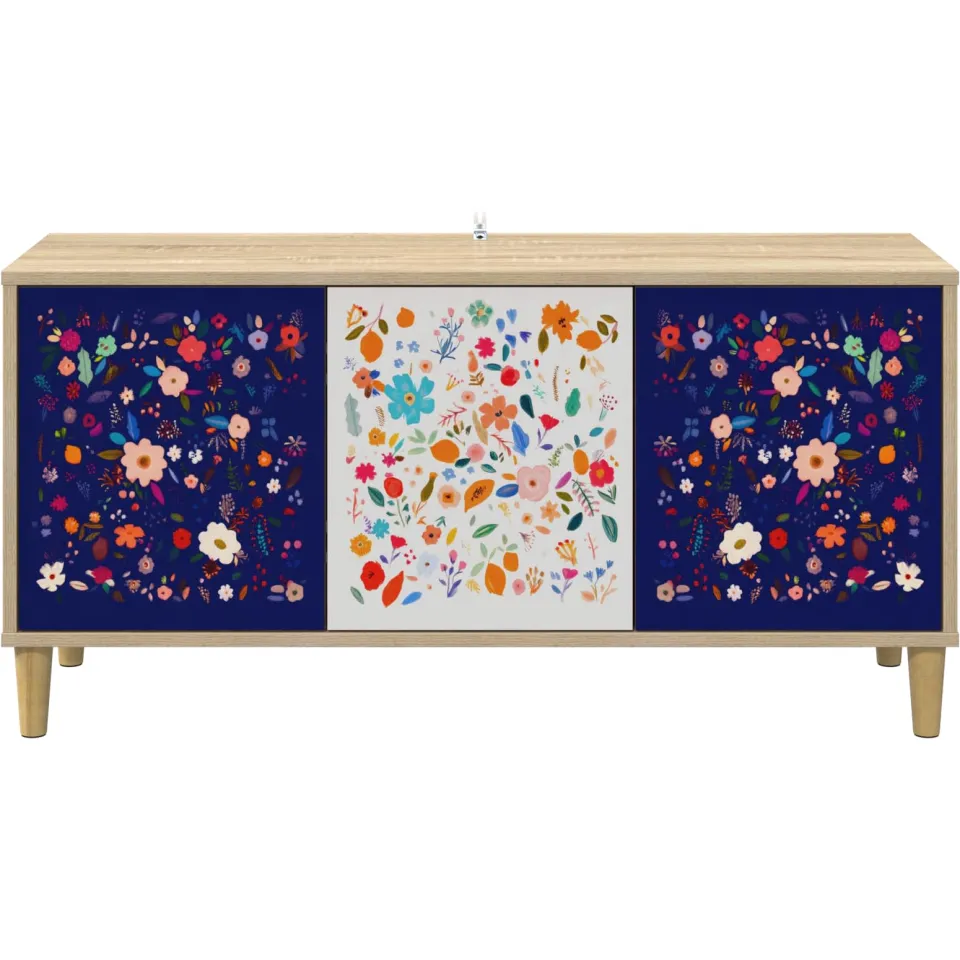 vidaXL Tv-meubel MAINZ 102 x 33 x 50 cm Sonoma Bewerkt hout bruin, foto 4