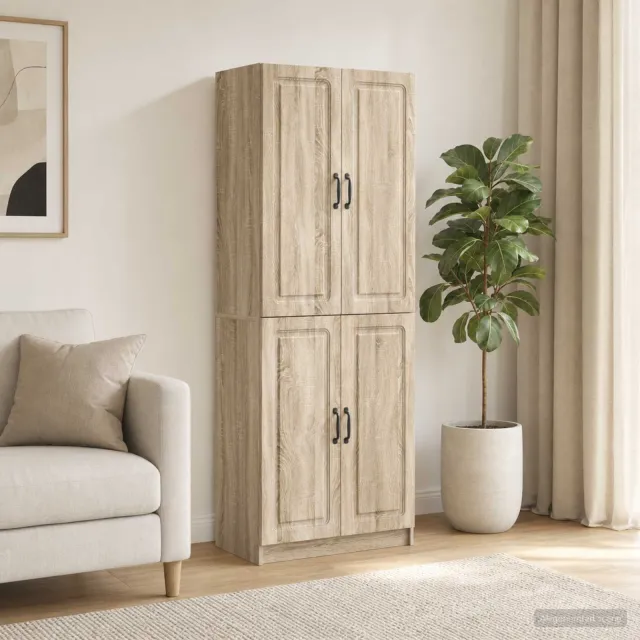 vidaXL Kastenset 2 st Sonoma Eiken 66 x 34,5 x 87 cm Bewerkt hout Bruin