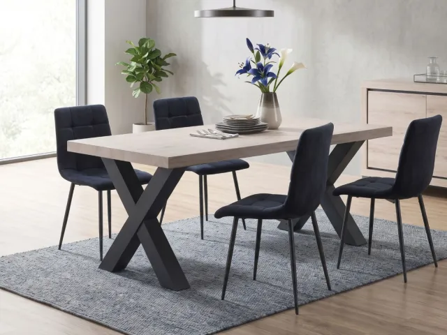 Mobistoxx ARCHIMEDE eettafel eik naturel zwart