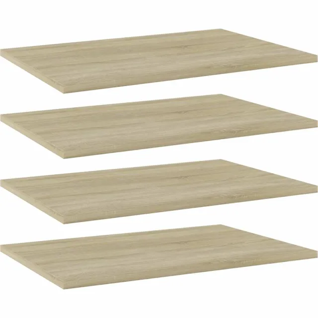 vidaXL Wandschappen 4 st 60x40x1,5 cm bewerkt hout sonoma eikenkleurig Bruin