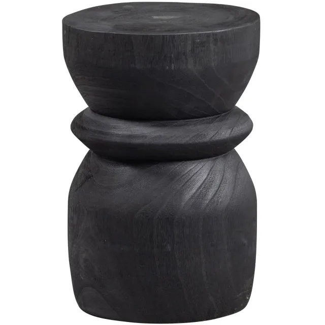 WOOOD Bikkel kruk zwart black