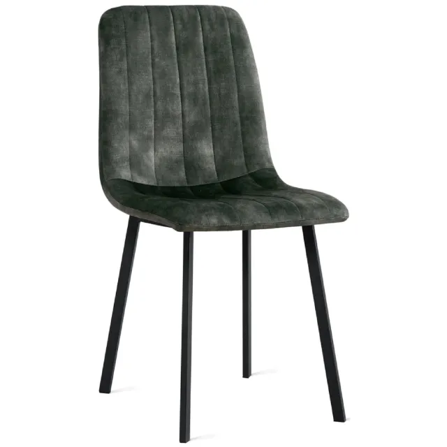 Nest of Nora Set van 2 - Nest of Nora Eetkamerstoelen Meva - Fluwelen bekleding - Velvet groen