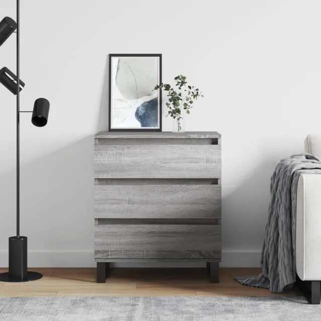 vidaXL Dressoir 60x35x70 cm bewerkt hout grijs sonoma eikenkleurig, foto 2