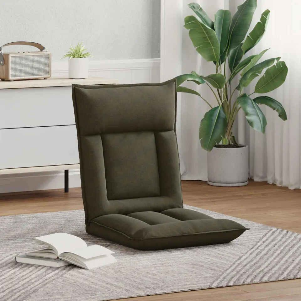 vidaXL Verstelbare vlo stoelen Legergroen Stof groen, foto 3