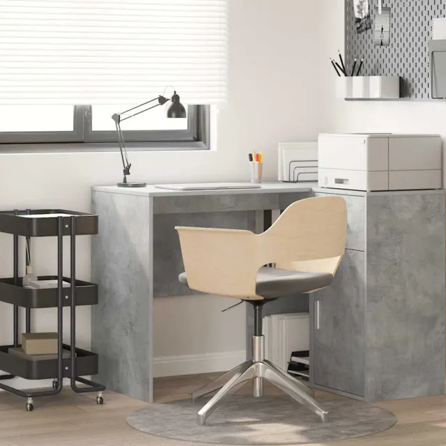 vidaXL Bureau Beton Grijs 102 x 50 x 75 cm Bewerkt hout