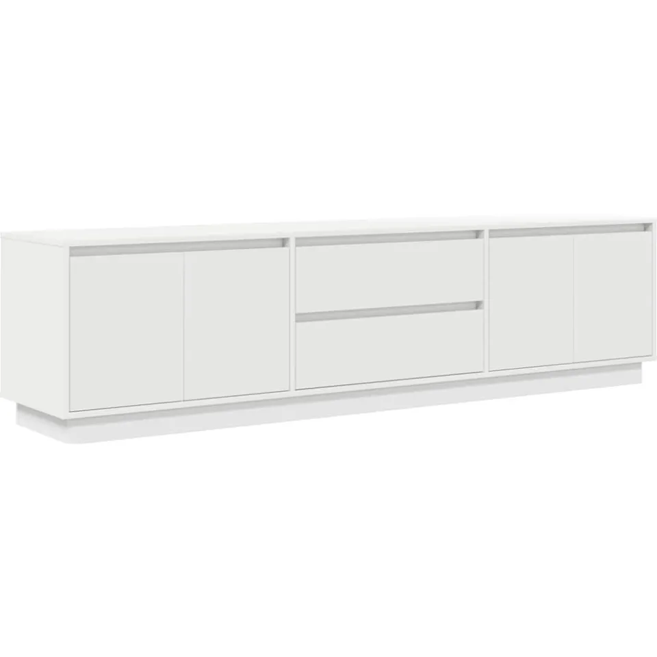 vidaXL Tv-meubel met LED-verlichting 193,5x41x50 cm wit