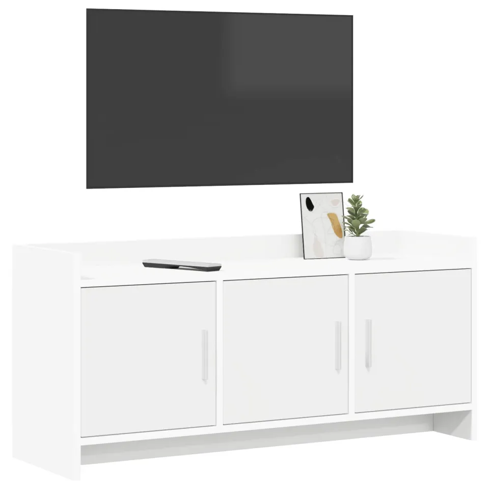 vidaXL TV-kast 102 x 33 x 47 cm Wit Bewerkt hout, foto 3