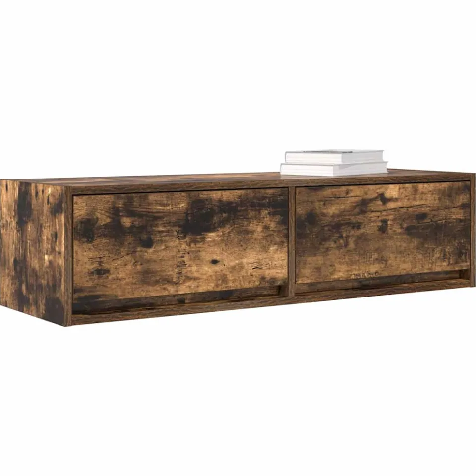 vidaXL TV-kast 100 x 31 x 25,5 cm Gerookt eiken Bewerkt hout Bruin