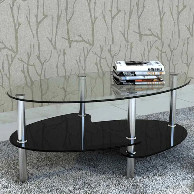 vidaXL Salontafel met exclusief ontwerp zwart, foto 2