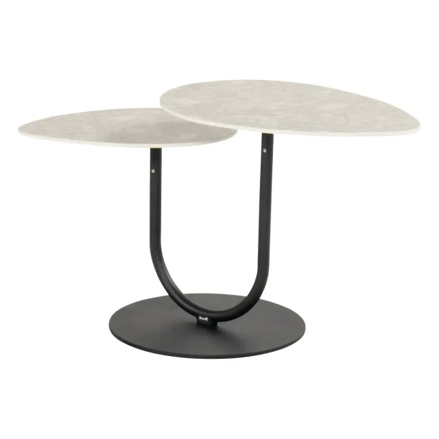 Hartman bijzettafel Rota-Duo (60x40x50 cm) zwart/keramiek