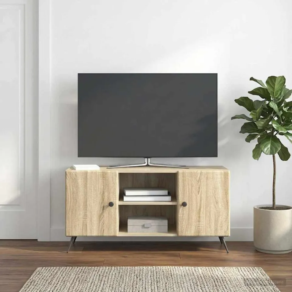 vidaXL TV-kast 102 x 34,5 x 50 cm Sonoma Eiken Bewerkt hout, foto 4