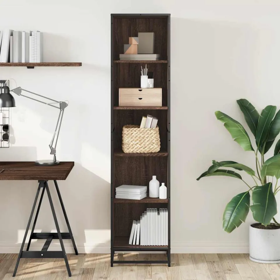 vidaXL Boekenkast 40x35x170,5 cm bewerkt hout bruin eikenkleur, foto 2