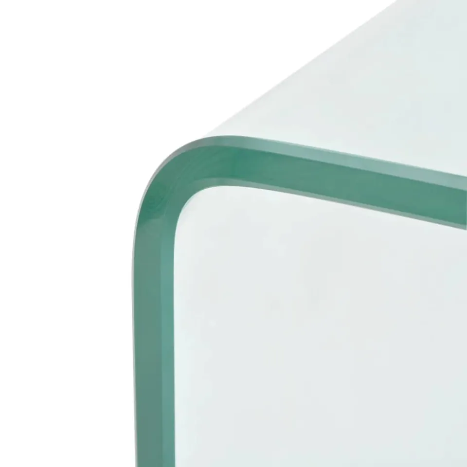vidaXL Salontafel 98x45x30 cm gehard glas transparant transparent, foto 3
