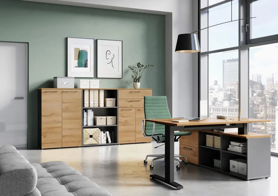 Bureaucombinatie Ergonoma Eiken, foto 4