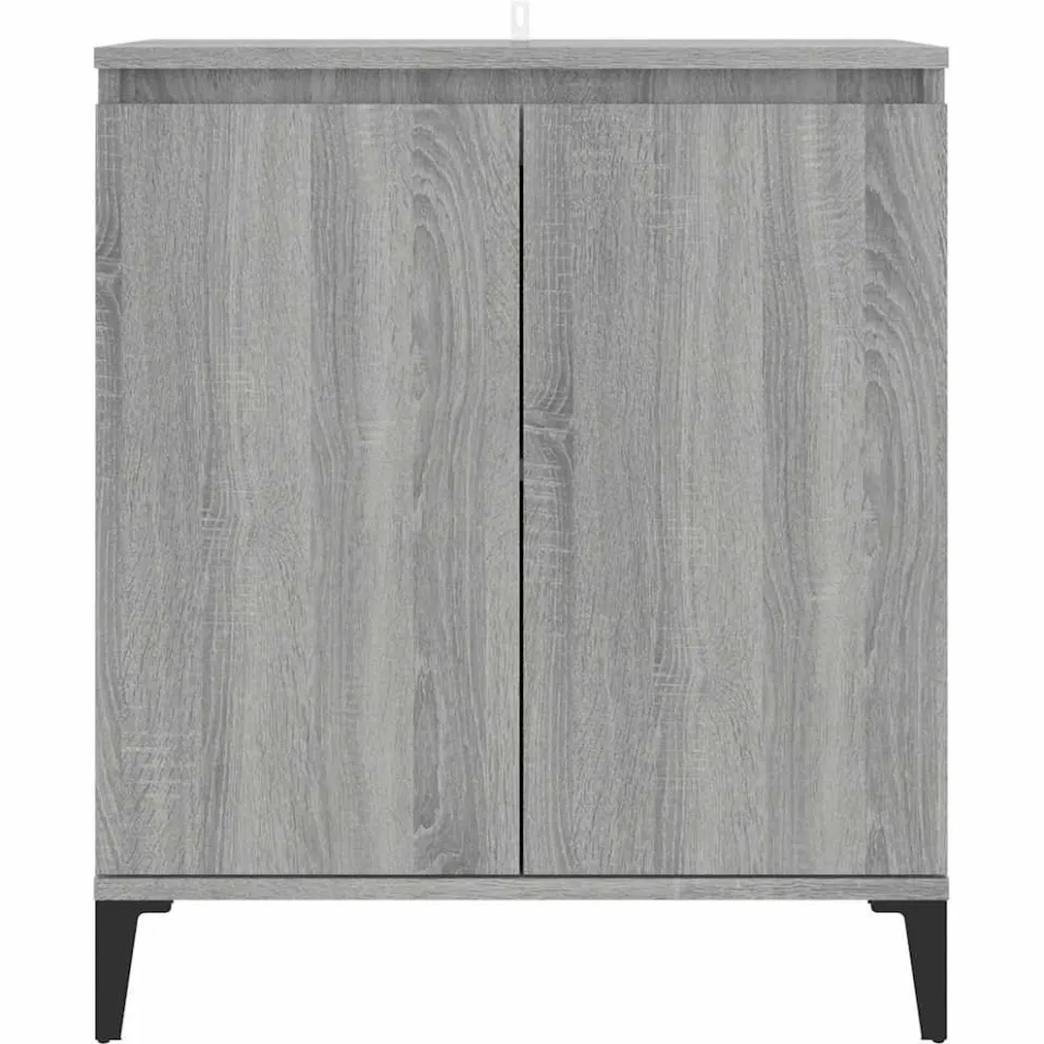 vidaXL Dressoir 60x35x70 cm bewerkt hout grijs sonoma eikenkleurig, foto 4