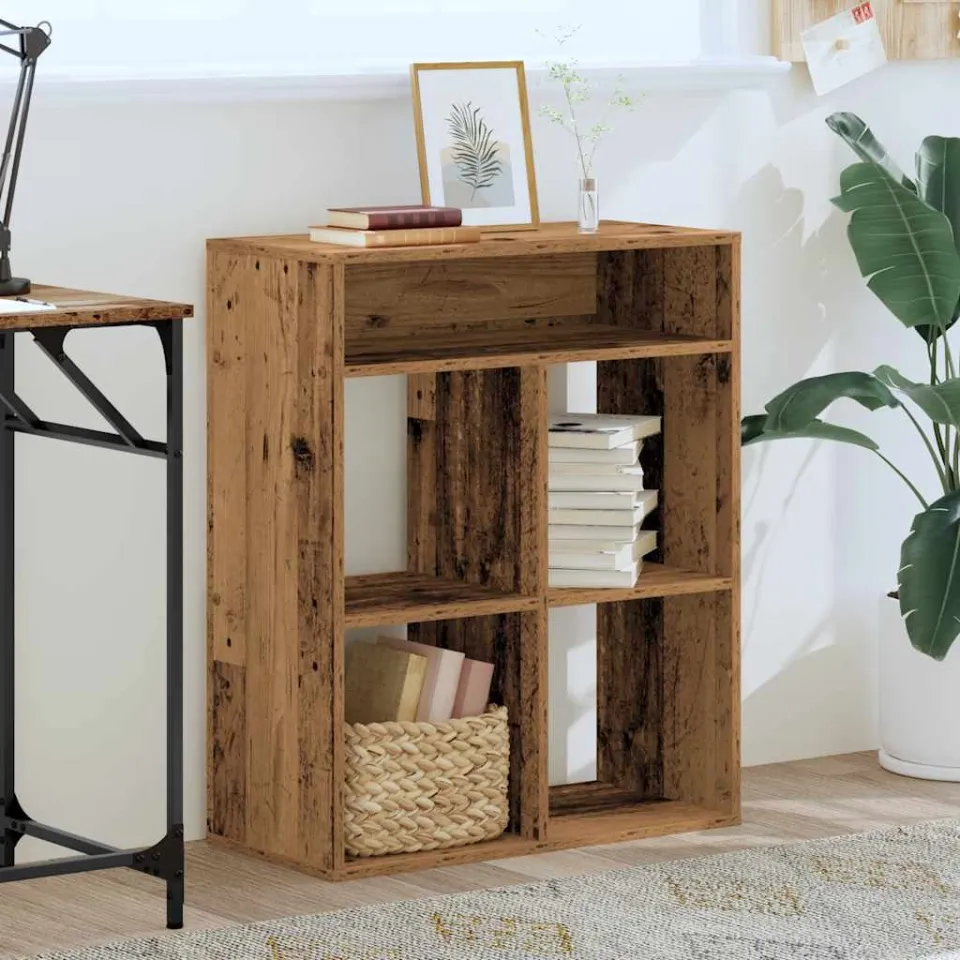 vidaXL Boekenkast 66x31x80 cm bewerkt hout oud houtkleurig bruin, foto 2