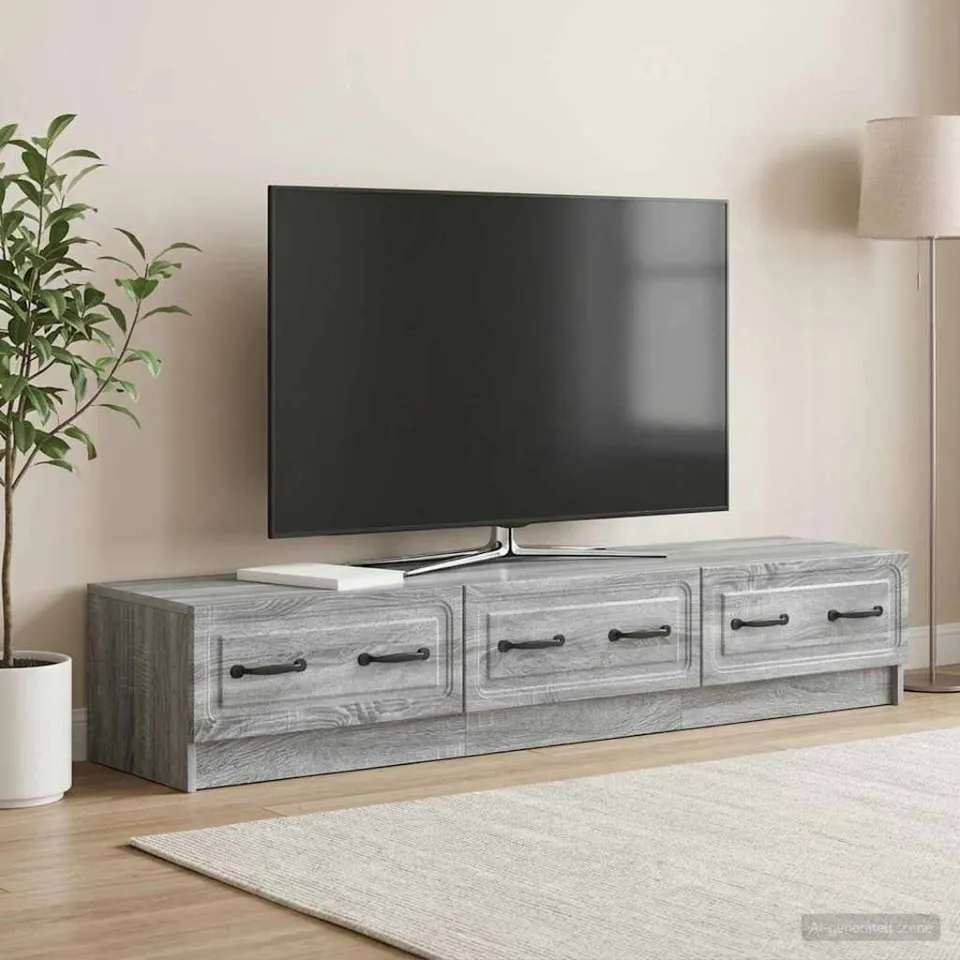 vidaXL TV-kast 147 x 34,5 x 27 cm Grijs sonoma Bewerkt hout, foto 4