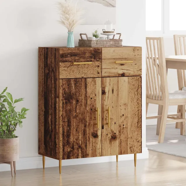 vidaXL Dressoir Oud Hout 69,5 x 34 x 90 cm Bewerkt hout Bruin