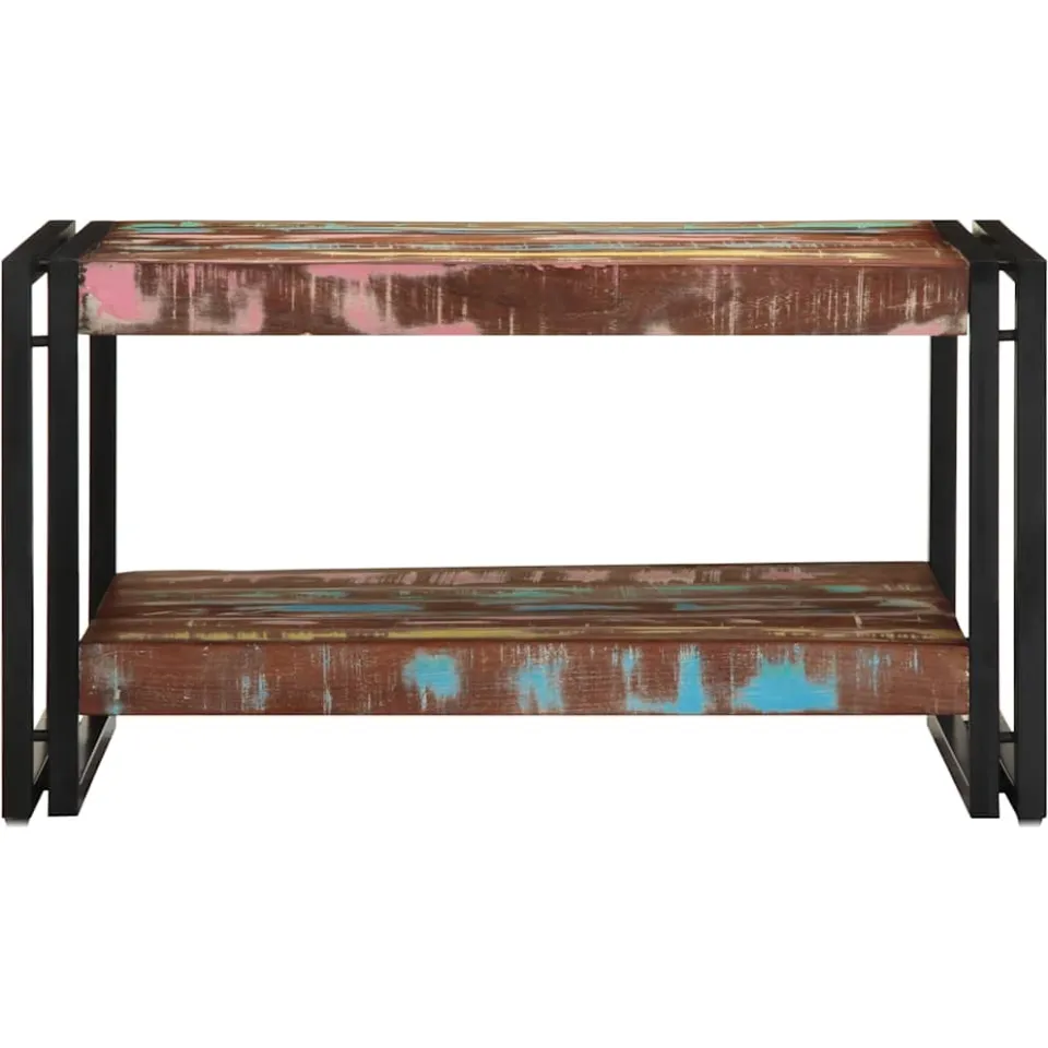 vidaXL Salontafel 70x50x38 cm massief gerecycled hout meerkleurig, foto 2