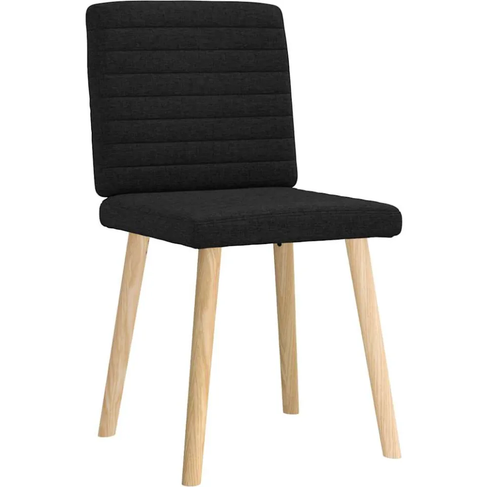 vidaXL Eetkamerstoelen 2 st stof zwart, foto 3