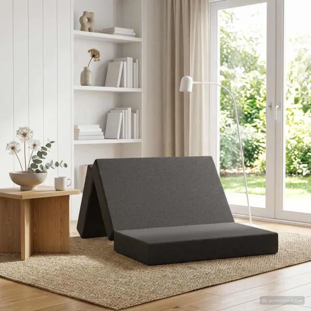 vidaXL Vouwbare Bankbed 100 x 67 x 45 cm Donkergrijs