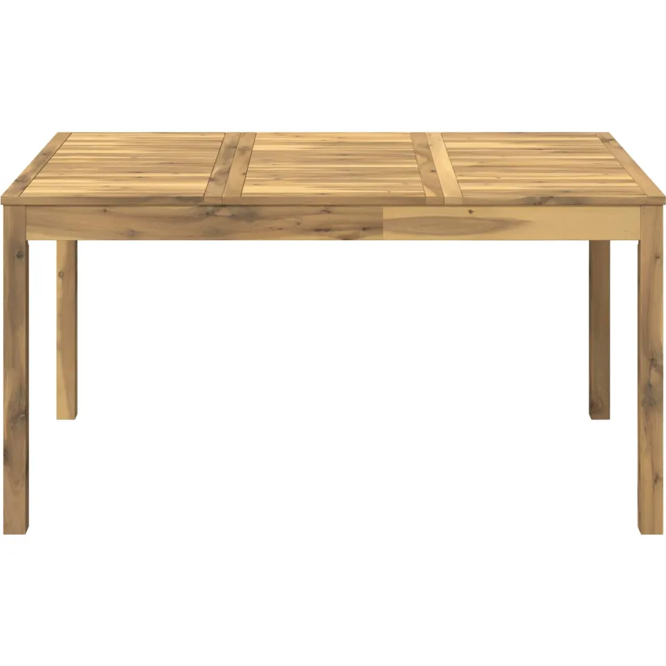 vidaXL Tuindiner tafel LAREN Witgewassen 147 x 88,5 x 75 cm Bruin
