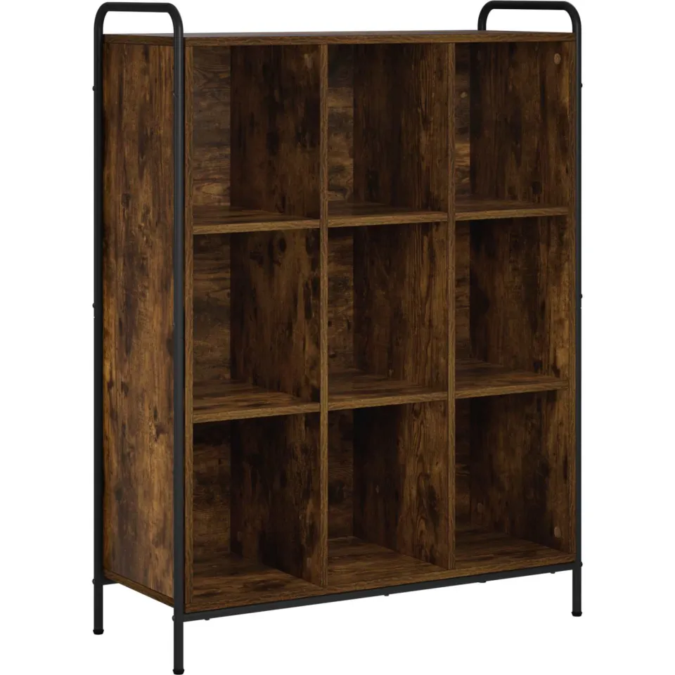 vidaXL Boekenkast 57 x 33 x 111 cm Bewerkt hout Gerookt eiken, foto 3