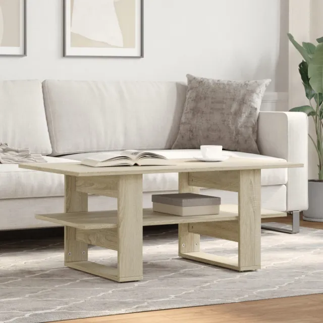 vidaXL Salontafel 102x55x42 cm bewerkt hout sonoma eikenkleurig, foto 2