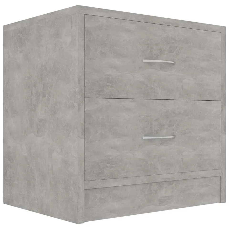 vidaXL Nachtkastjes 2 st 40x30x40 cm bewerkt hout betongrijs