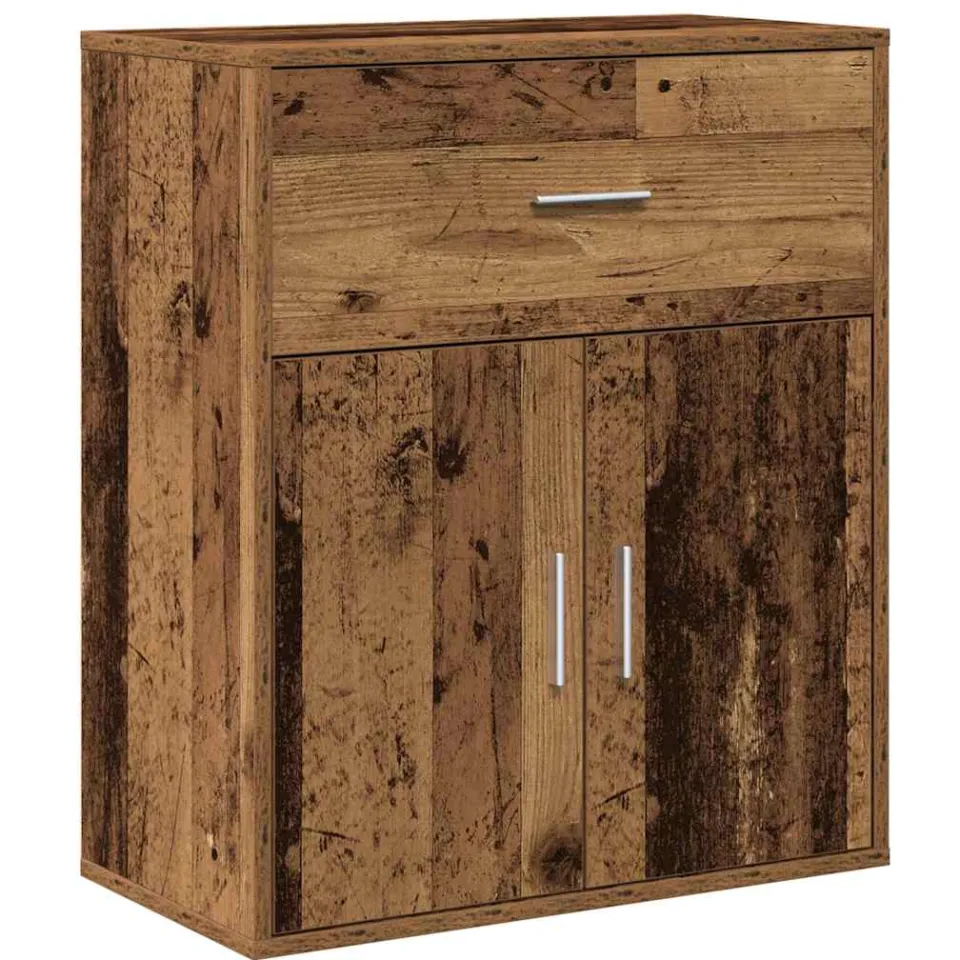 vidaXL Dressoir Oudhout 60 x 31 x 70 cm Bewerkt hout bruin, foto 3