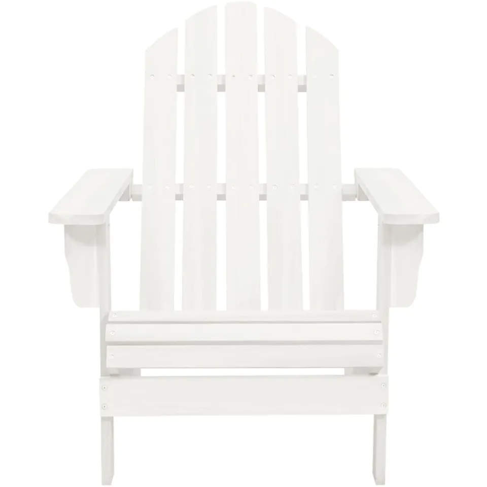 vidaXL Tuinstoel Adirondack met tafel massief vurenhout wit, foto 4