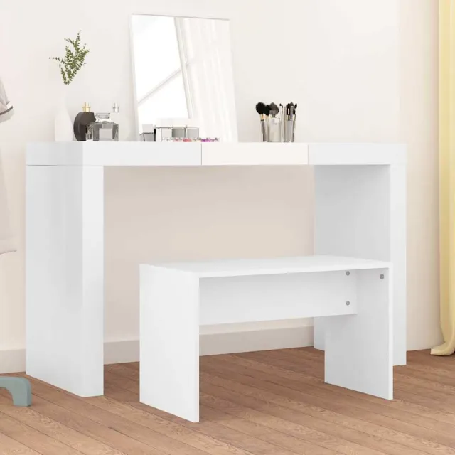 vidaXL Kaptafelkruk 70x35x45 cm bewerkt hout wit, foto 2
