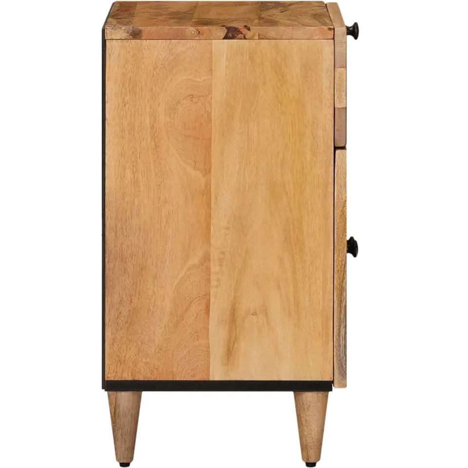 vidaXL Nachtkastje Naturel 50 x 33 x 60 cm Massief Mango Hout, foto 4
