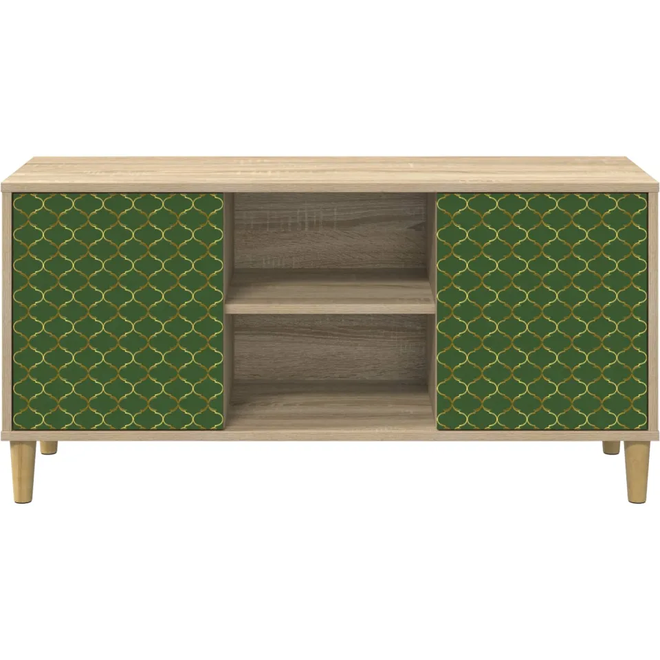 vidaXL Tv-meubel GELEEN 102 x 33 x 50 cm Sonoma Bewerkt hout bruin, foto 4