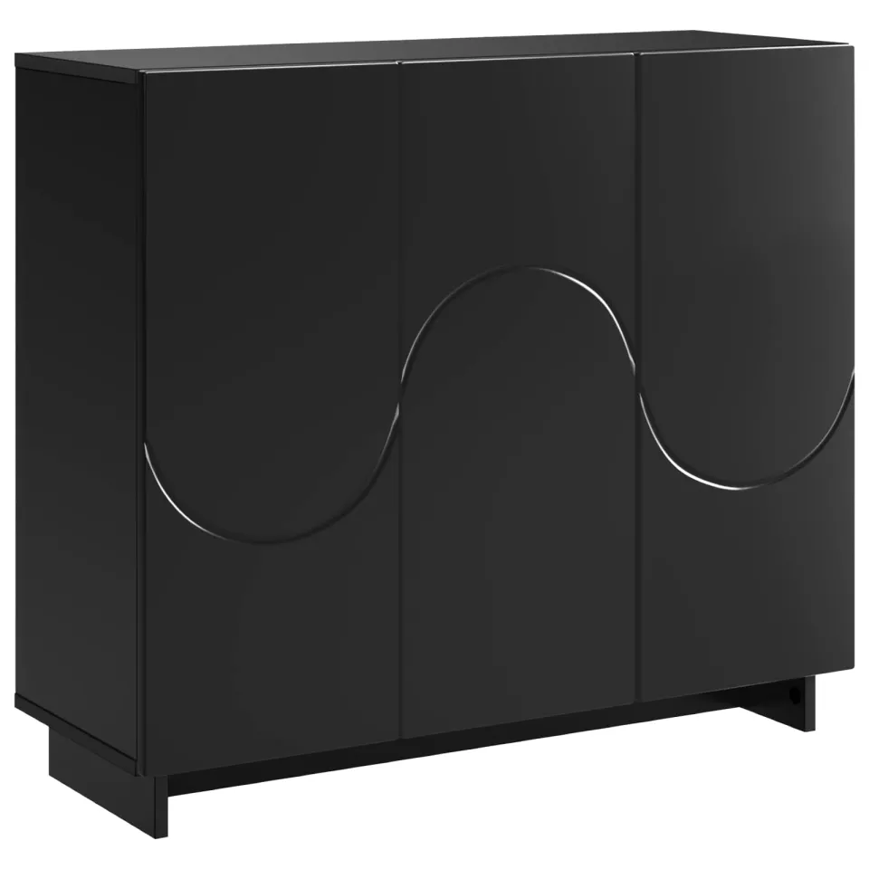 vidaXL Dressoir Zwart 85,5 x 31 x 75 cm Bewerkt hout, foto 3