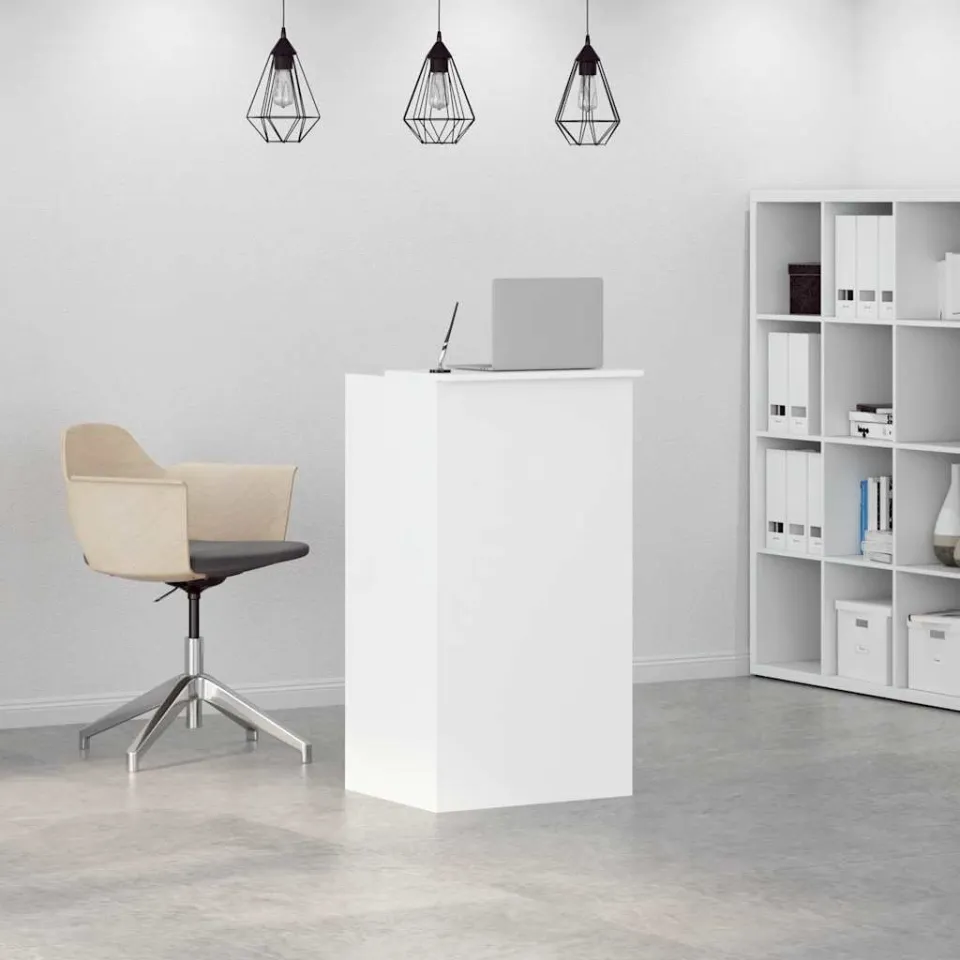 vidaXL Receptiebalie wit 55x50x103,5 cm bewerkt hout, foto 2