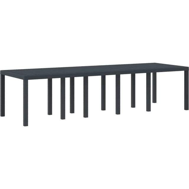 vidaXL Tuinstafel Antraciet 300 x 100 x 73 cm poly rattan, foto 2