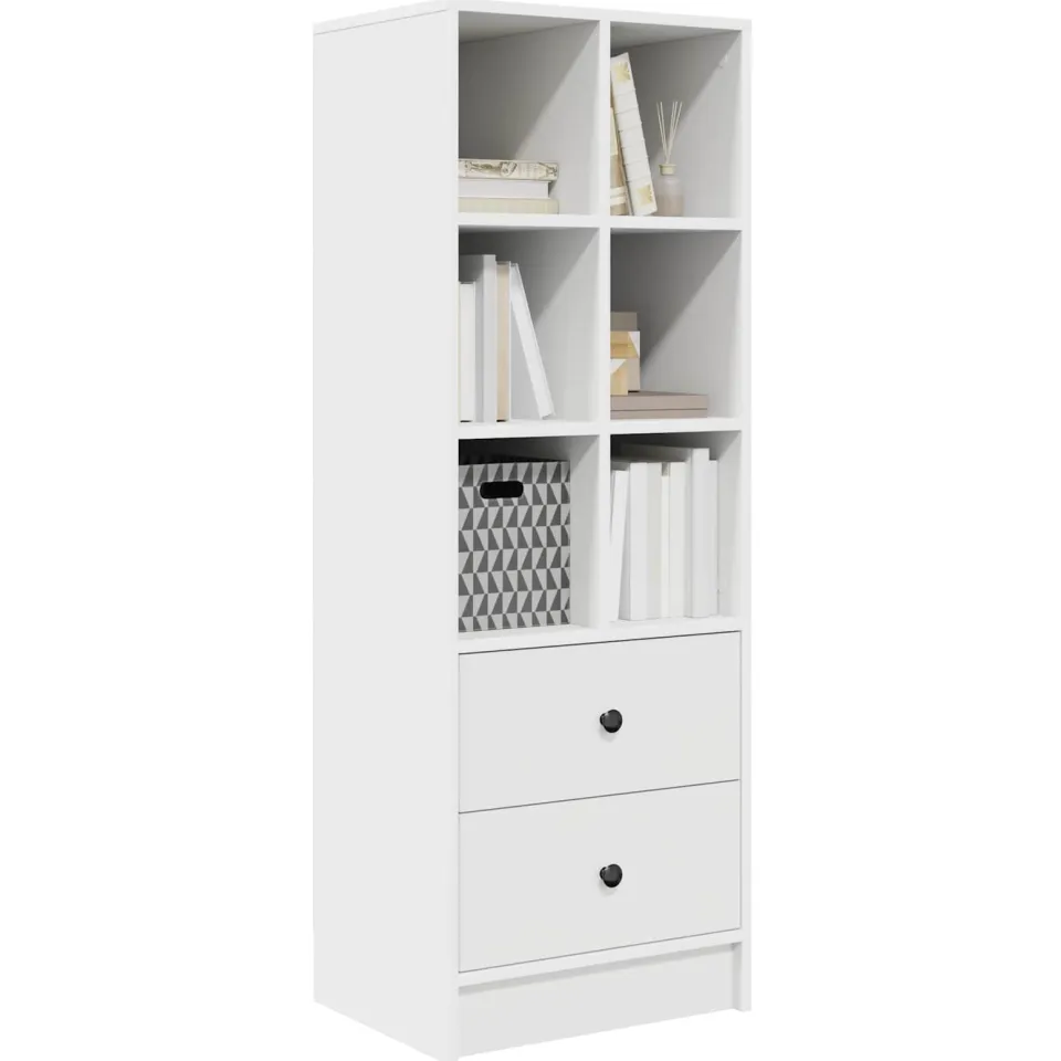 vidaXL Hoge kast Wit 45,5 x 34 x 127 cm