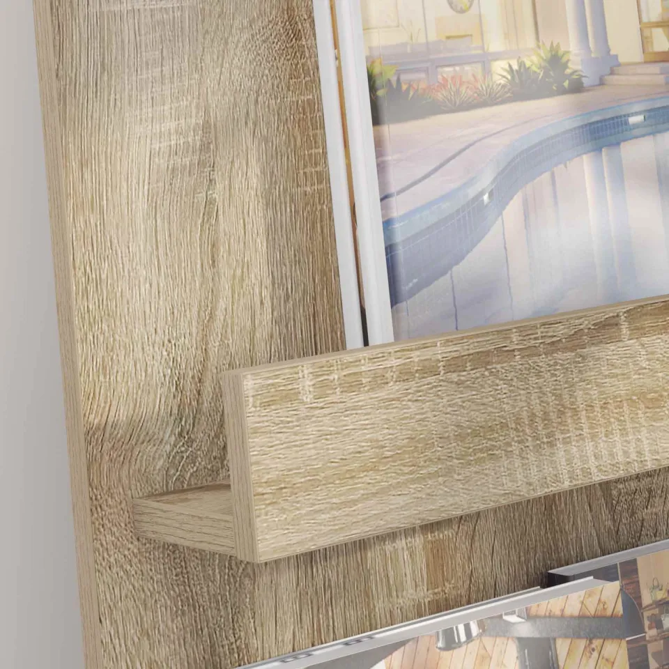 vidaXL Tijdschrift Rek Sonoma Eiken 43 x 11 x 102 cm Bewerkt hout, foto 3