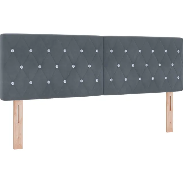 vidaXL Hoofdbord Donkergrijs 160 cm Fluweel